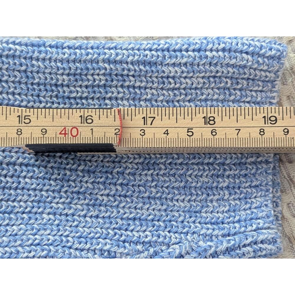 Talbots Women's Knit Sweater Size Medium Blue White Lightweight Classic Casual - Picture 12 of 14